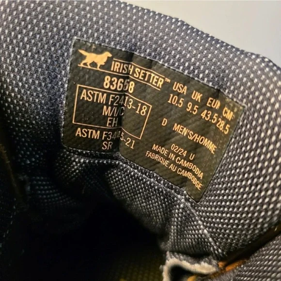 Irish Setter Mens Kasota Construction Shoe BOA Lacing Water Slip Resistant 10.5 - Picture 3 of 7